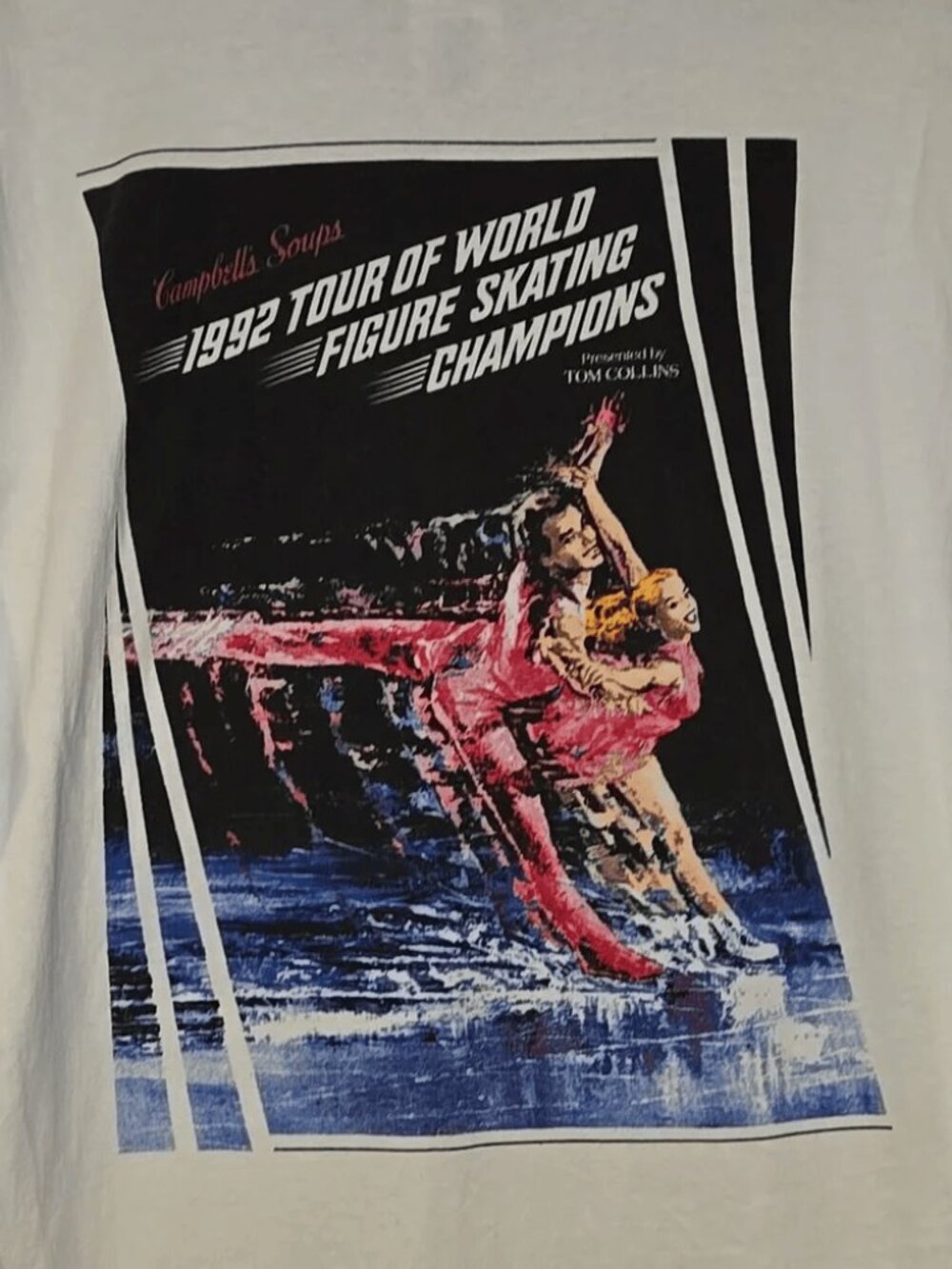 Vintage 1992 World Figure Skating Champions Tom Collins Campbell’s Soup T-Shi XL